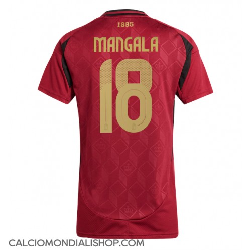 Maglie da calcio Belgio Orel Mangala #18 Prima Maglia Femminile Europei 2024 Manica Corta